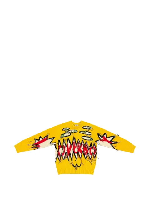 Charles Jeffrey Loverboy Guddle logo-detail sweater Yellow 52092001