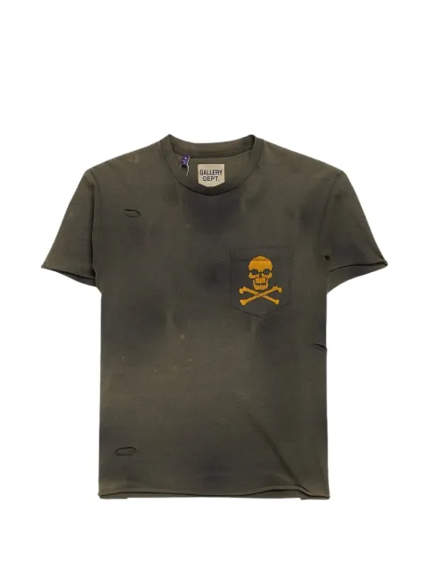 GALLERY DEPT. distressed-effect bones-print T-shirt Grey CR0P4J2N