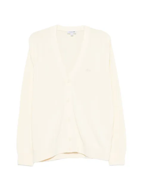Lacoste button ribbed cardigan Neutrals AH1039