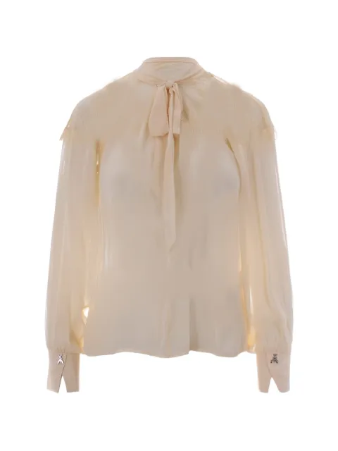 Patrizia Pepe tie-neck blouse Neutrals 8C0859A692W409