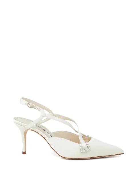 Manolo Blahnik embellished strap pumps Neutrals 2241702LCRM