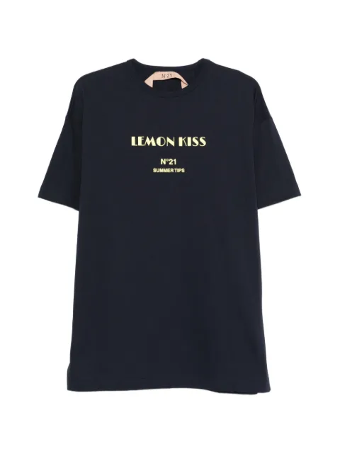 Nº21 short-sleeve printed T-shirt Blue N2M0F0726328