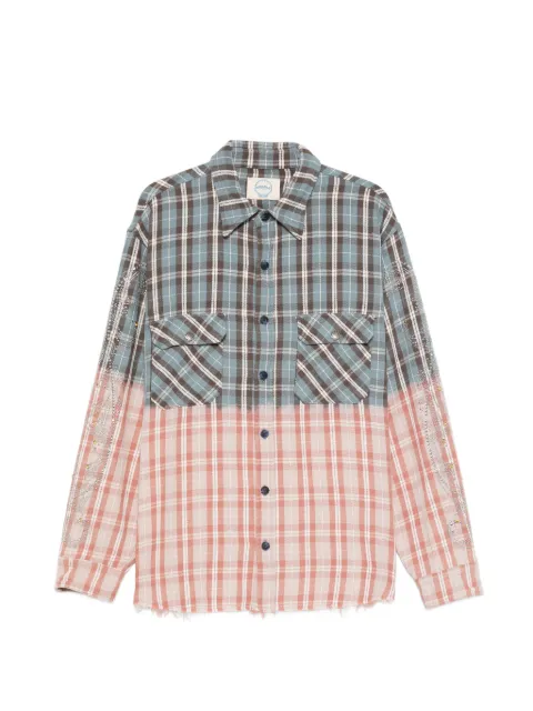 ERCOLE STUDIO patterned flannel overshirt Blue 005SHT