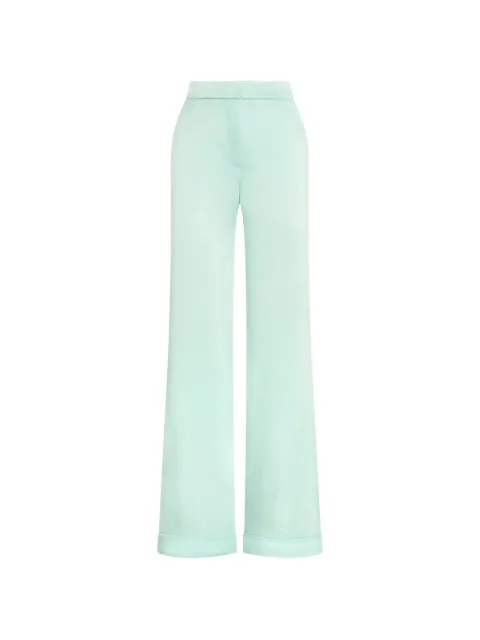 Genny satin trousers Green 80AAA123N0707