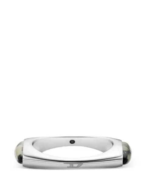 Diesel stainless steel signet ring Silver DX167900DJW