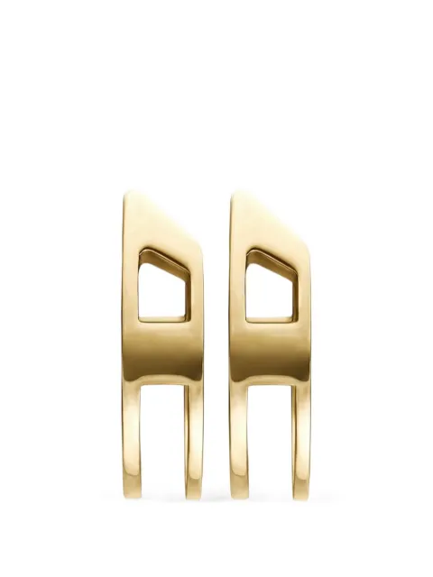 Diesel gold-tone stainless steel hoop earrings Gold DX167100DJW
