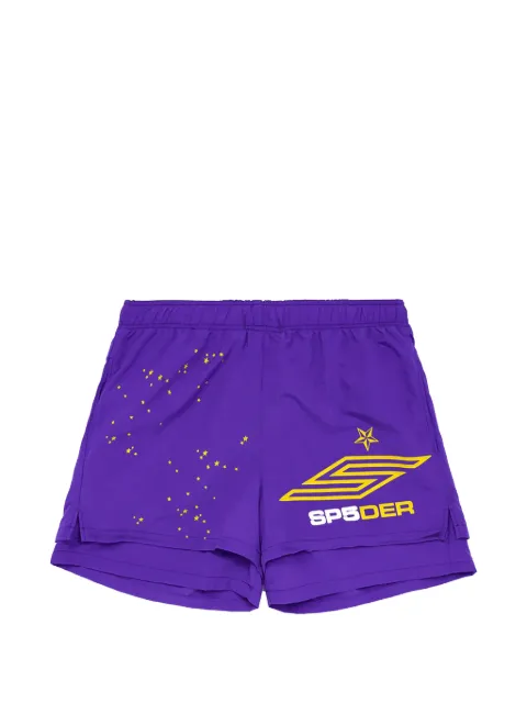 SP5DER logo-detail shorts Purple SP5DER329