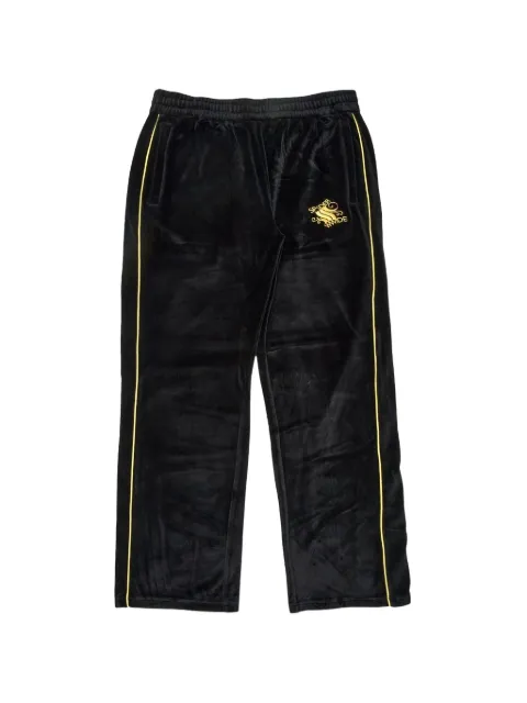 SP5DER Outline velour track pants Black SP5DER323