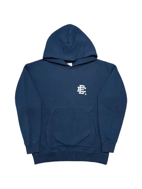 ERIC EMANUEL logo-print hoodie Blue EE132