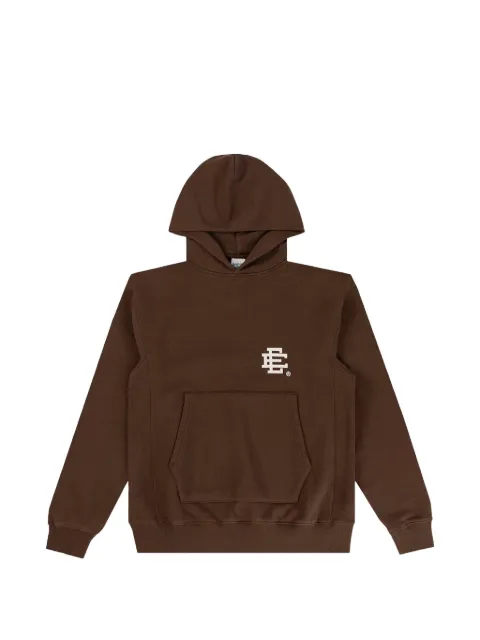 ERIC EMANUEL logo-print hoodie Brown EE135