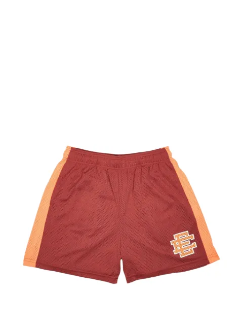 ERIC EMANUEL logo-print track shorts Brown EE133