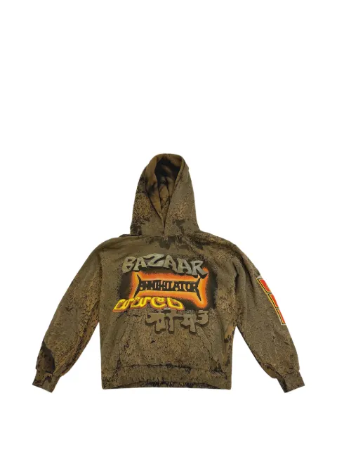 Travis Scott bazaar graphic hoodie Brown ETCJCPFMHS01