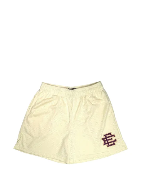ERIC EMANUEL logo-print track shorts Neutrals EE170
