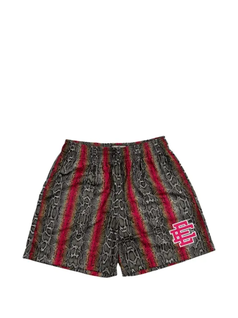 ERIC EMANUEL snakeskin-print track shorts Grey EE137