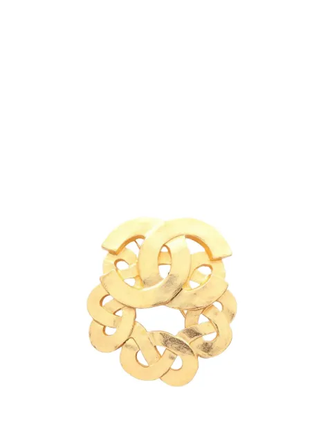 CHANEL Pre-Owned 1997 CC Gold Plated Twisted Brooch costume brooch Gold XZ7W0CNM3H0RJFI8