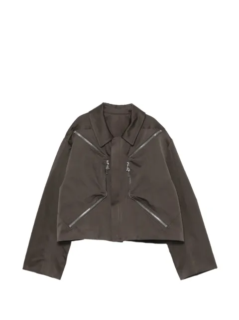 Rick Owens zip blixa mac jacket Brown RP01F6705THD