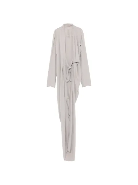 Rick Owens wrap draped maxi dress Grey RP01F6566CC