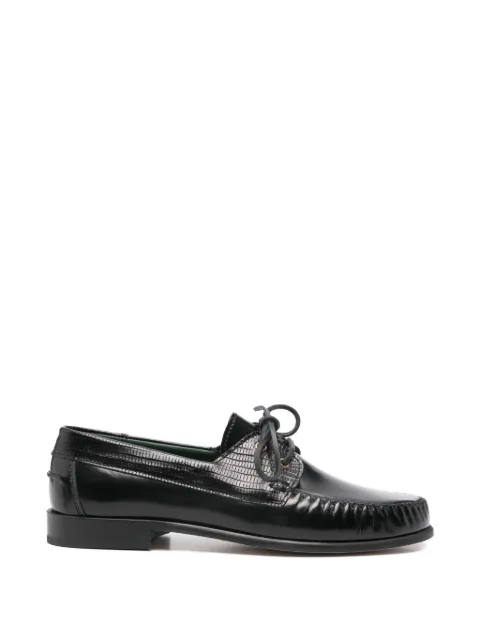 VINNY'S Millo two-tone lace-up boat shoes Black 16401999