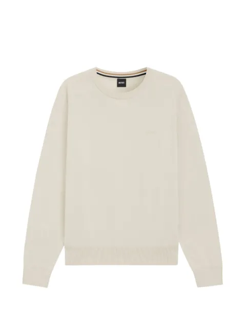 BOSS crew-neck sweater White 50556344