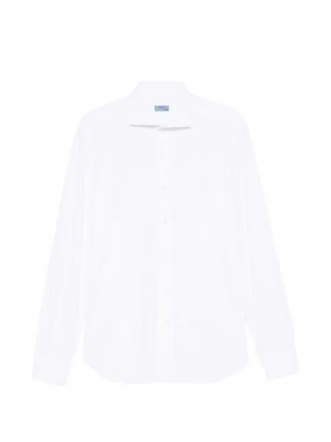 Barba button-fastening long-sleeve shirt White PZ2996