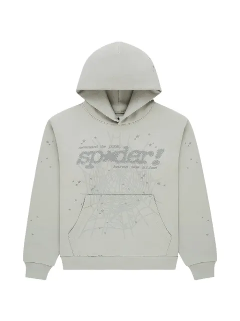 SP5DER Tonal Punk V2 hoodie Grey SP5DER306