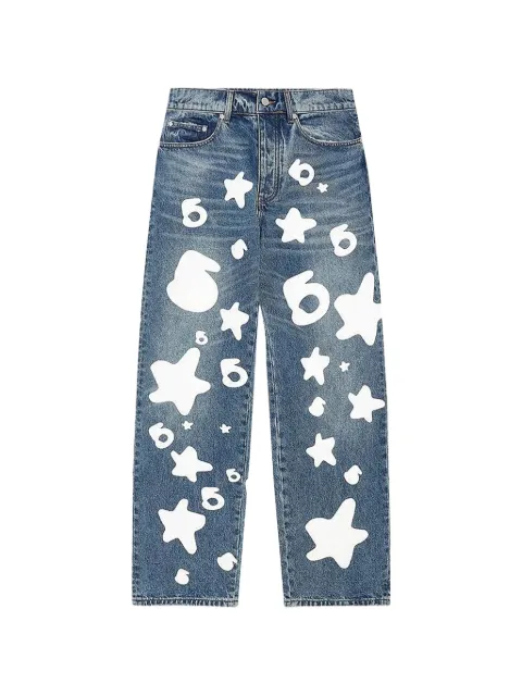 SP5DER star print bootcut jeans Blue SP5DER315