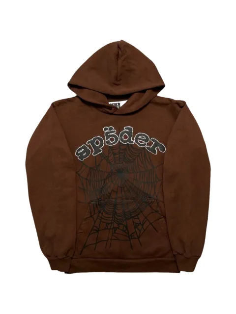 SP5DER drawstring hooded sweatshirt Brown SP5DER314