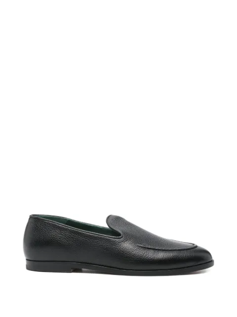 VINNY'S Marcel grained-leather loafers Black 17218999