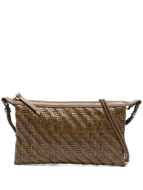 Benedetta Bruzziches woven cross body bag Green 0139157
