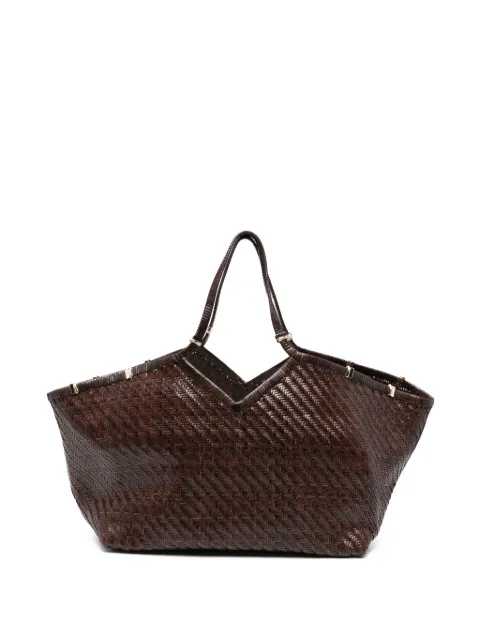 Benedetta Bruzziches woven shoulder bag Brown 0140156