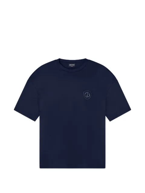 Giorgio Armani round-neck short-sleeve T-shirt Blue GM003351TE10333