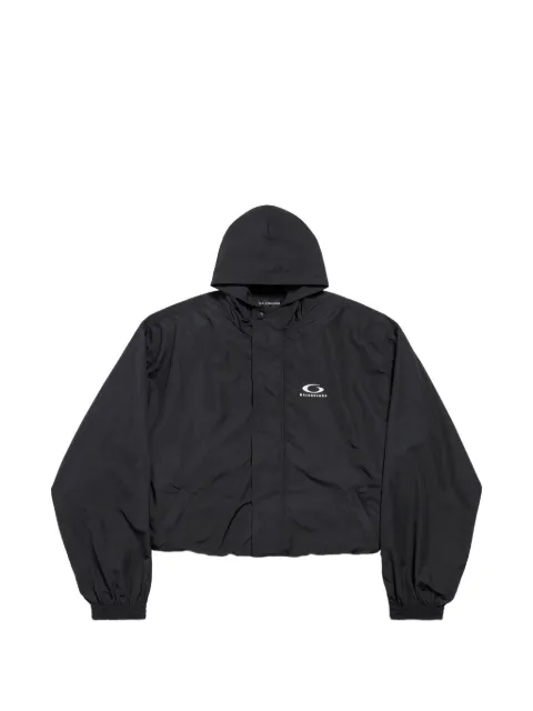 Balenciaga Loop Sports Icon hooded tracksuit jacket Black 857667TRO23
