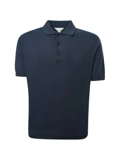 Malo short-sleeve knitted polo shirt Blue UXD146F3L27