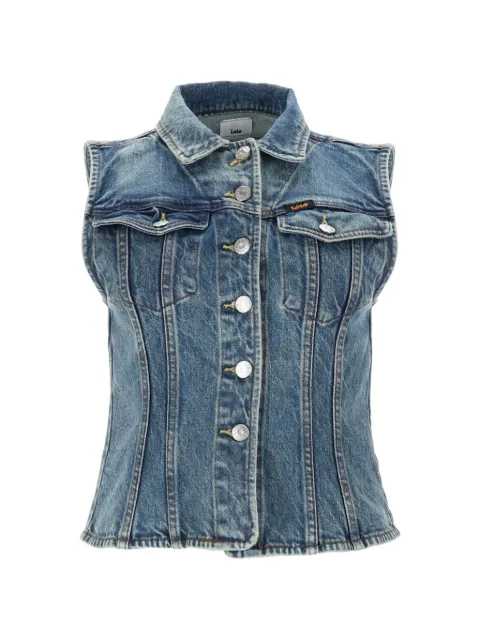 Iois button sleeveless knitwear Blue 35587926STONEVINTAGE