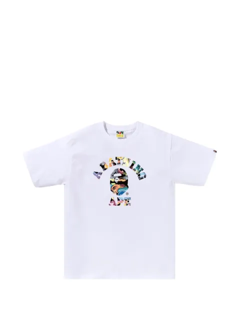 A BATHING APE® Camo College crew-neck T-shirt White 1L80110035