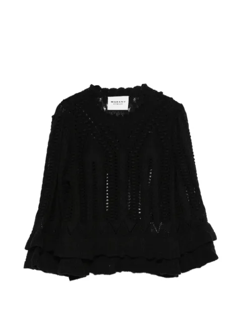 MARANT ÉTOILE Norma ruffled sweater Black PU0835FAD1L04E