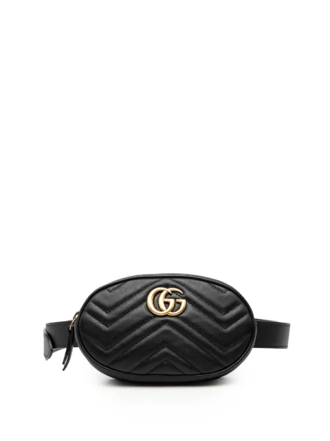 Gucci Pre-Owned 2016-2026 GG Marmont Matelasse Leather belt bag Black 27ZB5HWX8HFGIIFS