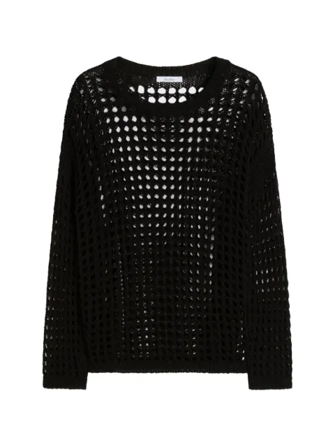 Max Mara open-knit long-sleeve sweater Black 2611361079600