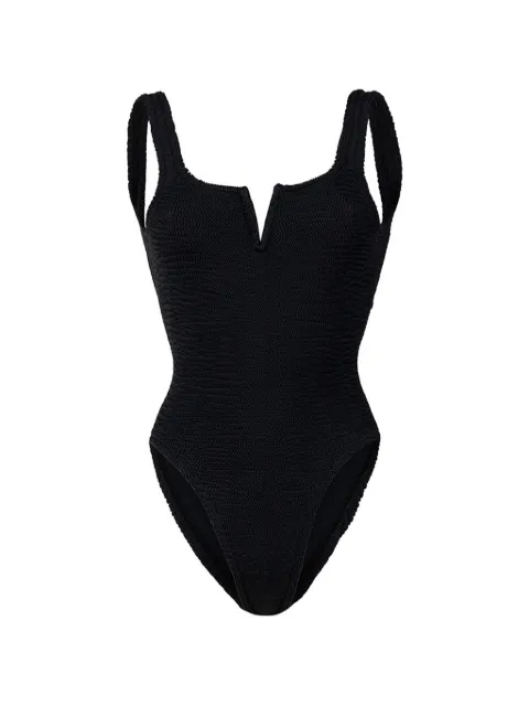PARAMIDONNA Holly textured swimsuit Black LC26HBL