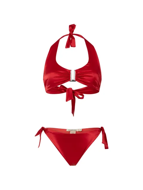 PARAMIDONNA Jane tie-detail bikini Red LC26JRS