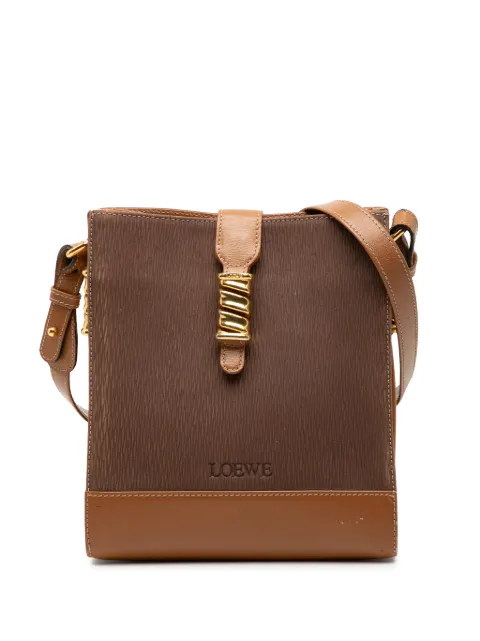 Loewe Pre-Owned 2010-2026 Leather Velasquez Twist Shoulder Bag crossbody bag Brown 30WCUIQZ39QFKG6I