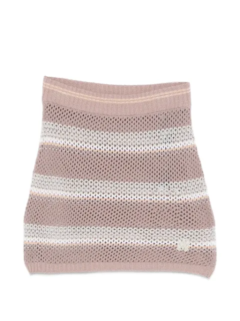 AMIRI MA stripe crochet mini skirt Neutrals AWBMSK1019