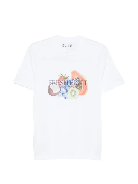 Elite fruit-print short-sleeve T-shirt White TSBAS116FRUIT