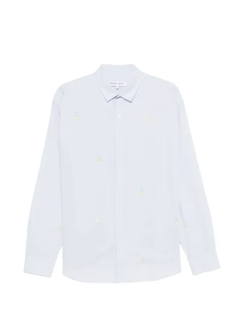 Maison Labiche Breteuil sailboat-embroidered shirt Blue ZMBRETEUILBOAT