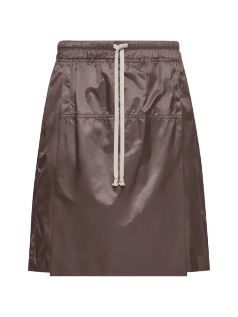 Moncler x Rick Owens kiltshorts drawstring skort Brown MU01F2B0M8114828