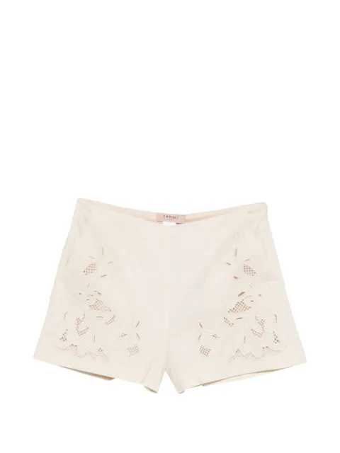 TWINSET floral-embroidery shorts Neutrals 261TP2312