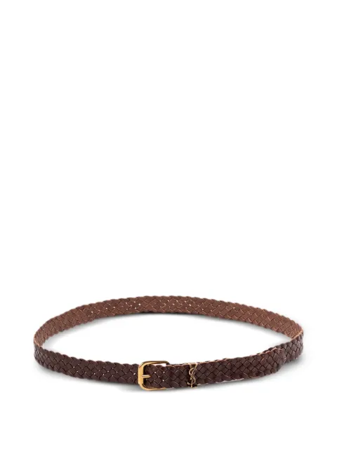Saint Laurent braided leather belt Brown 859141AAEJG