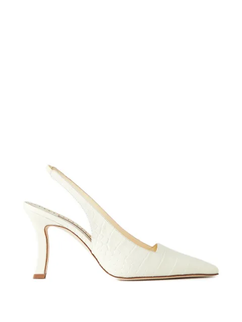 Manolo Blahnik Moirasli pointed pumps White 32530590003