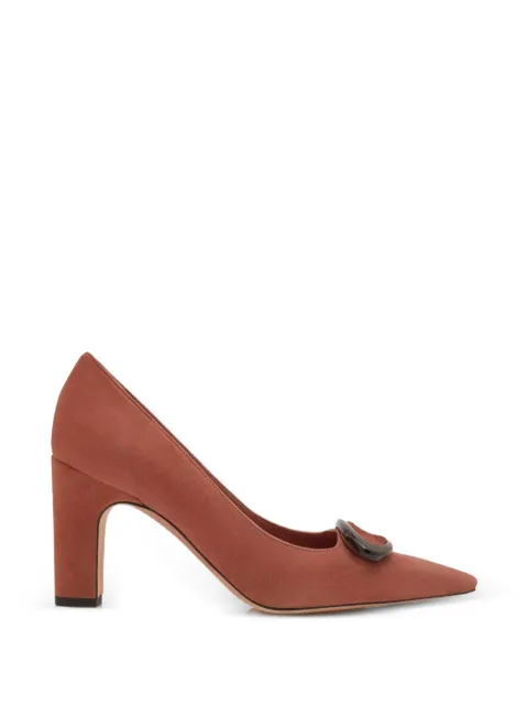 Manolo Blahnik Fenixhi buckle pointed pumps Brown 22518590001