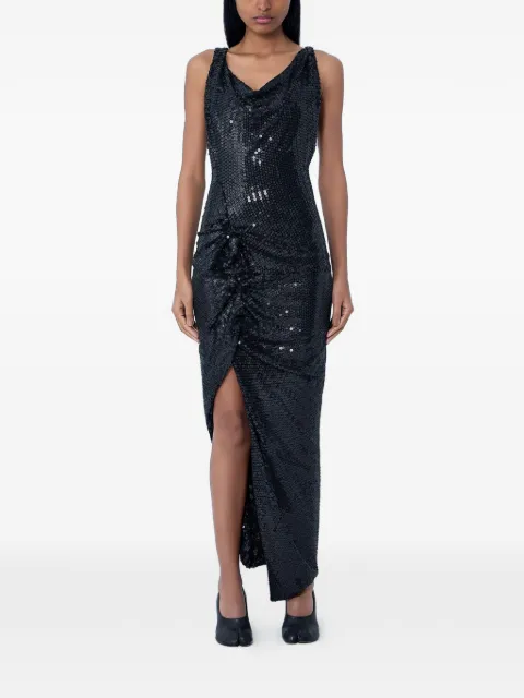 Vivienne Westwood sequined cowl-neck dress Black 1102001IJ00ADN401